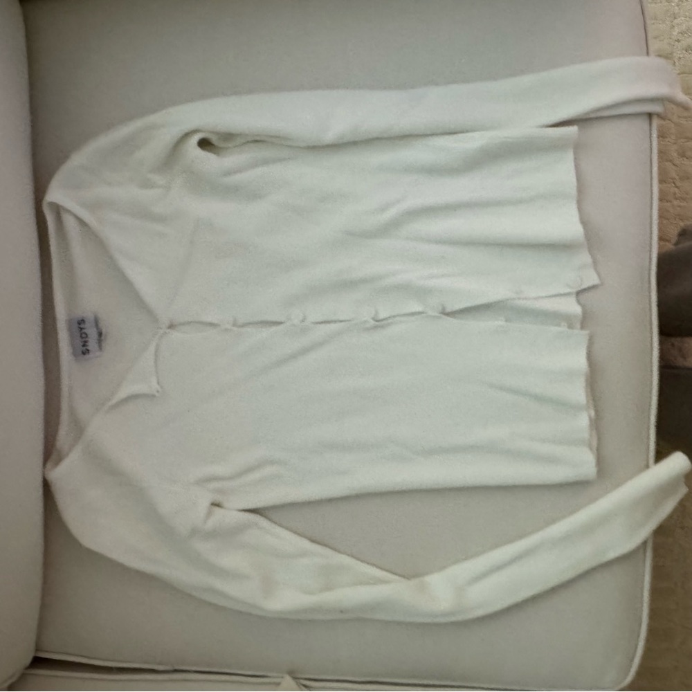White Button-Up Cardigan